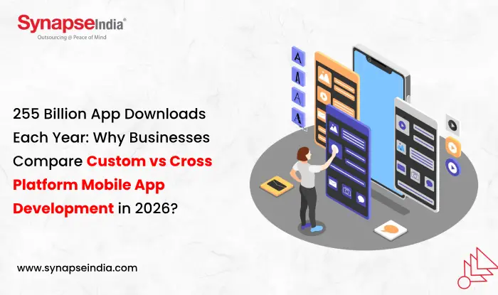 255 Billion App Downloads Each Year: Why Businesses Compare Custom vs Cross Platform Mobile App Development in 2026?