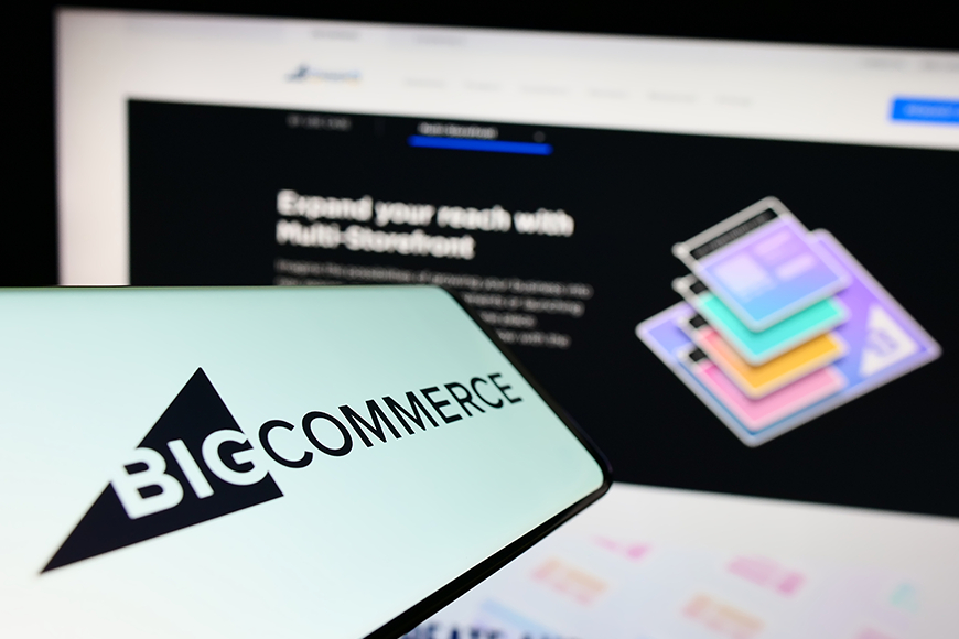 Mobile screen showing bigcommerce Logo