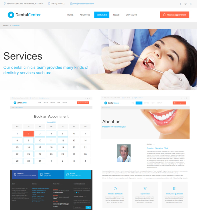  DentalCenter Website Development