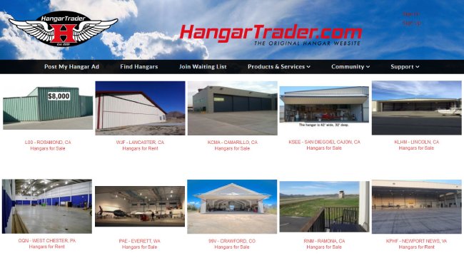  Joomla Website for Online Ad Posting Service 'HangarTrader'