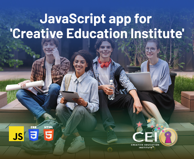 JavaScript app for Creative Education Institute in USA