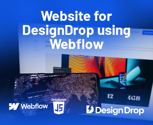 Website for DesignDrop using Webflow