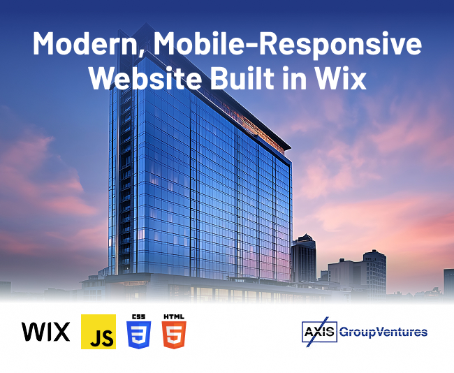 Wix Website for Axis Group Ventures in USA