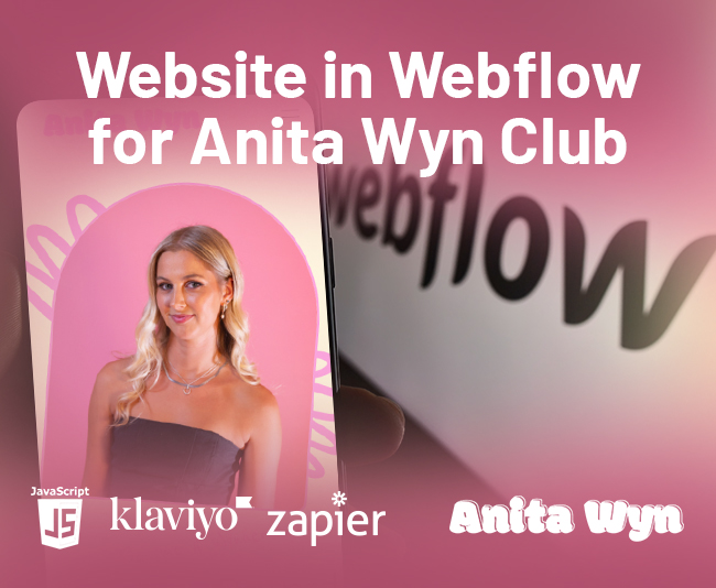 Website in Webflow for Anita WynClub
