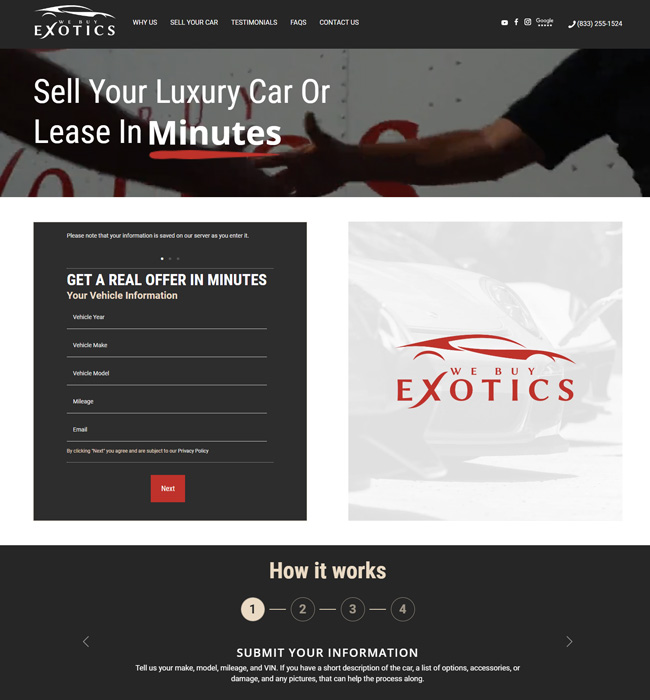 We Buy Exotics WordPress
