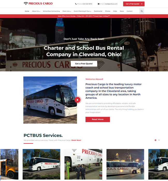 PCTBUS website development
