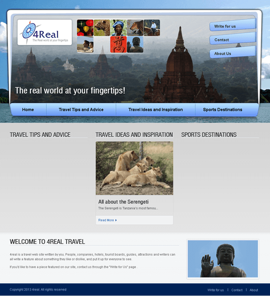 WordPress Based Travel Website - 4Real