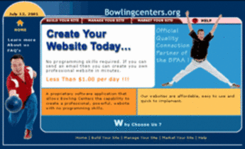 Travel Website in PHP for 'Bowling Centers' - Hospitality Service