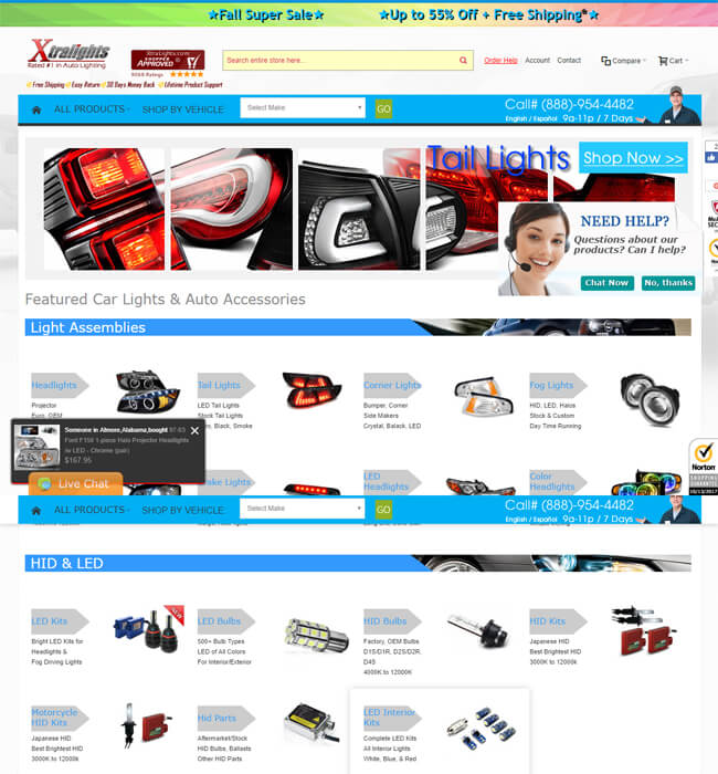 A Magento Based Website for Selling Car Lights & Auto Accessories