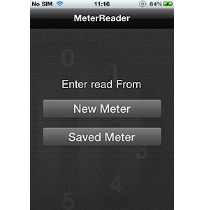 iPhone Mobile App to take Meter Reading “MeterReader”