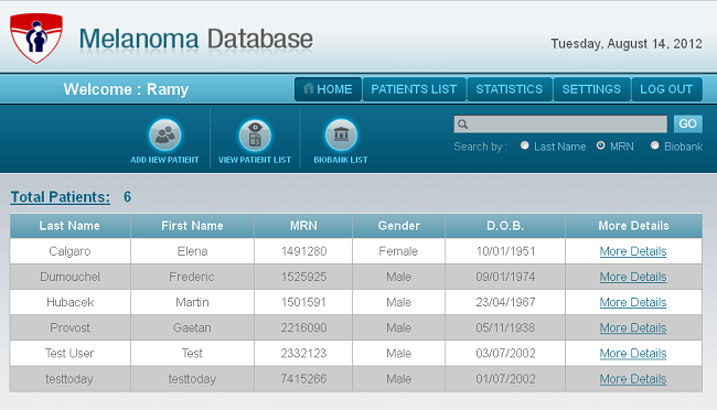 Dot Net Website for Cancer Research & Patient Care Institute 'Melanoma'