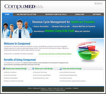 HTML Website for Healthcare Industry Software Solution Provider 'COMPUMED'