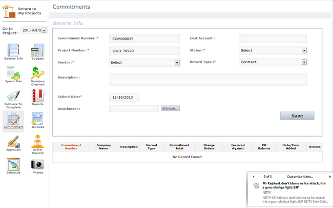 Facility Management Software for 'mysmartcost' Using Dot Net