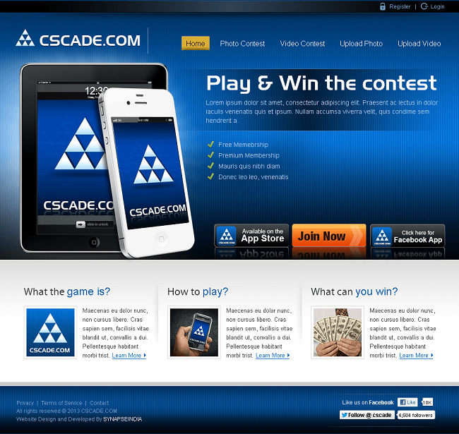Website for Photo & Video Sharing Platform 'Cscade' Using PHP