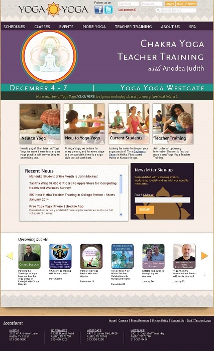 A Drupal Powered Website for Yoga Teacher Training