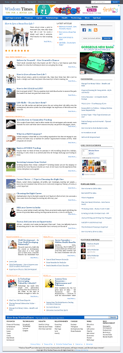 Worpdress CMS Website for Education 'Wisdom Times' - Tips for A Better Life