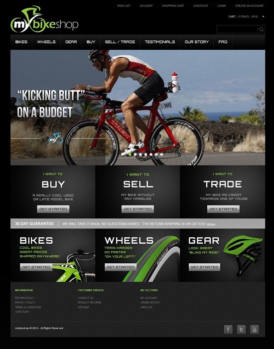 An OpenCart Website for Selling Bicycle & Its Accessories