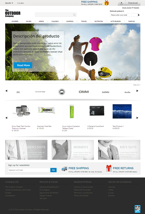 Magento Based eCommerce Site Develoment for Mountain Tracking Products