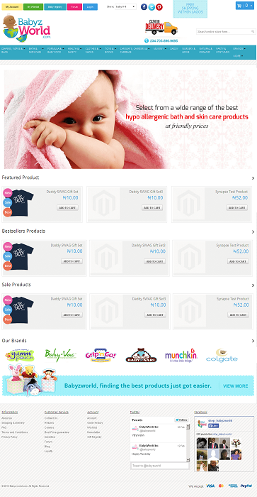 Development of a Magento Based Baby Care Products Store