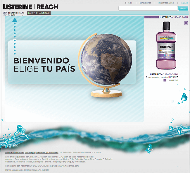 Website for Healthcare 'Listerine Reach' Using Drupal – Dental Care