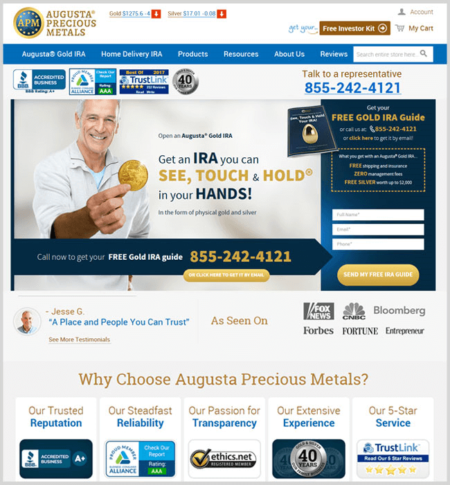 Design and Development an Online Store - Augusta Precious Metals