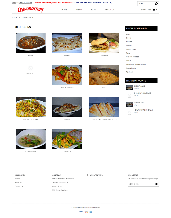 Development of A Shopify Powered Food Ordering Online Store
