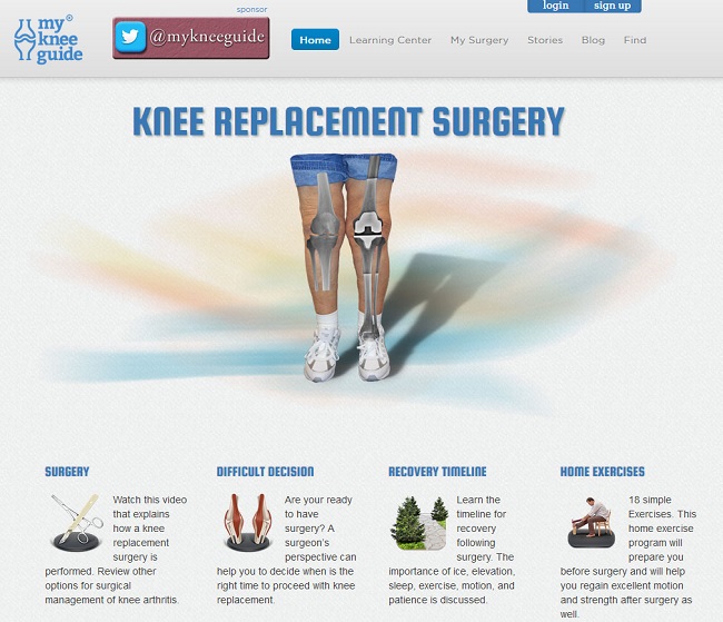 Maintenance of Joomla Website for Medical Industry, USA - My Knee Guide