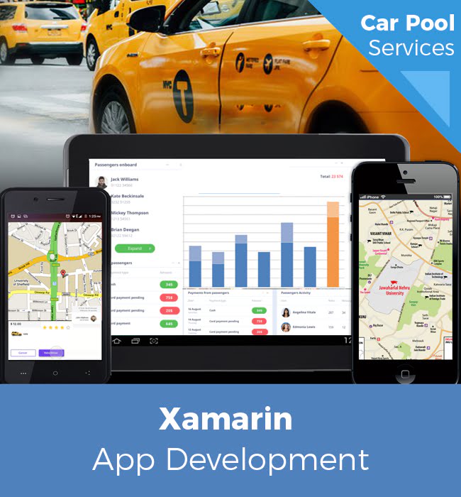 Xamarin Powered Mobile App for Car Pool Services