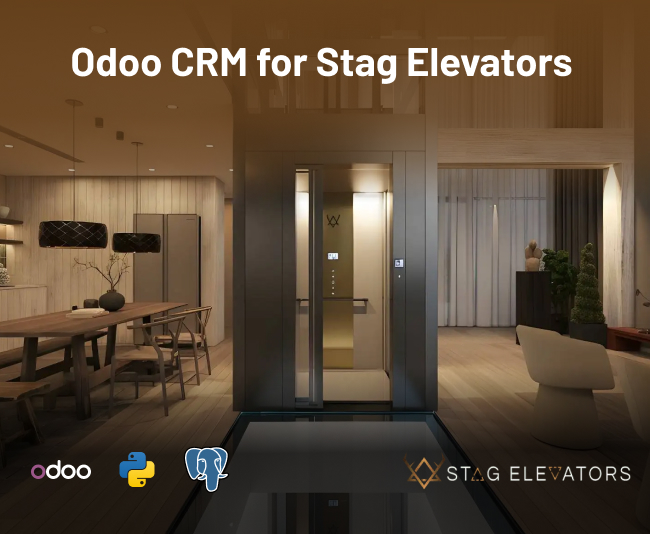 Odoo CRM developed for Stag Elevators