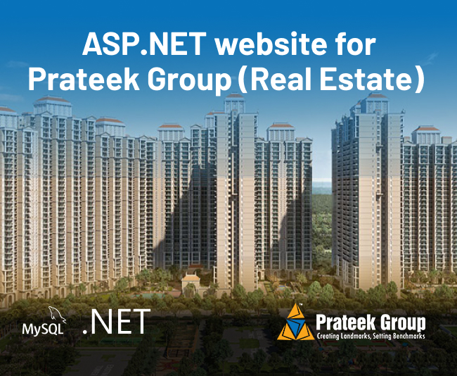 ASP.NET website for Prateek Group (Real Estate)