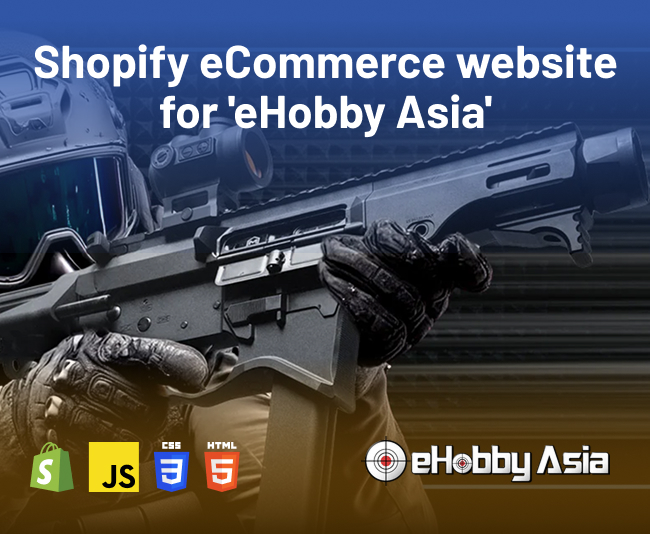 Shopify eCommerce website for eHobby Asia in Hong Kong