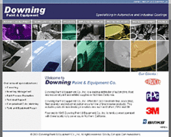  Website for Automotive Paint & Equipment Supplier 'Downing' Using Dot Net