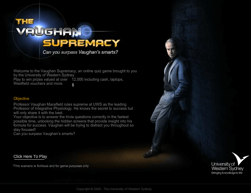 Website for 'Vaughan Supremacy' Using Dot Net – Online Quiz Game