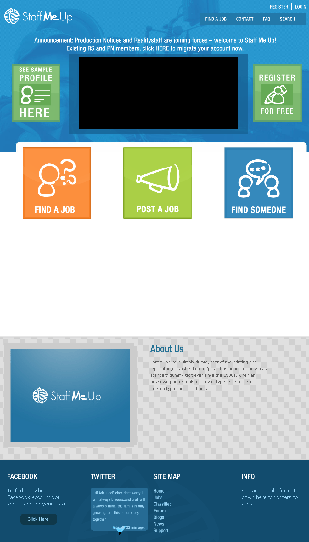 Website for Employment 'Staff Me Up' Using Drupal – Online Job Portal