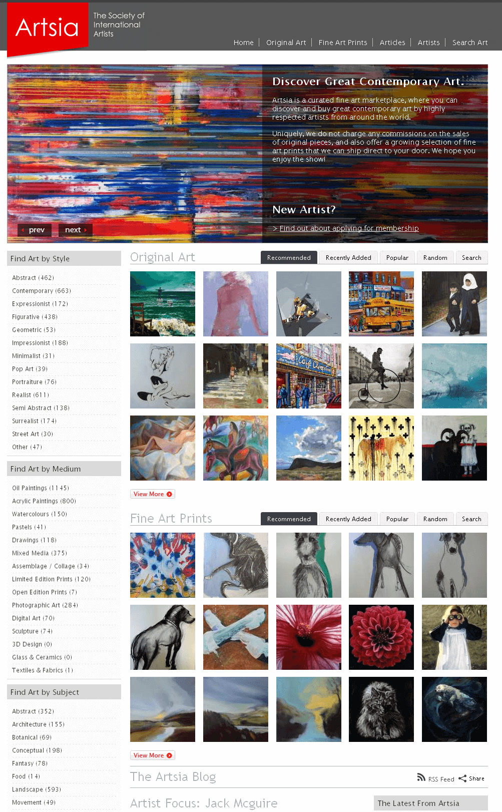  Drupal Based Website - The Society for International Artists