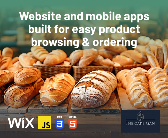 Wix ecommerce store for ‘The Cake Man’ in UK