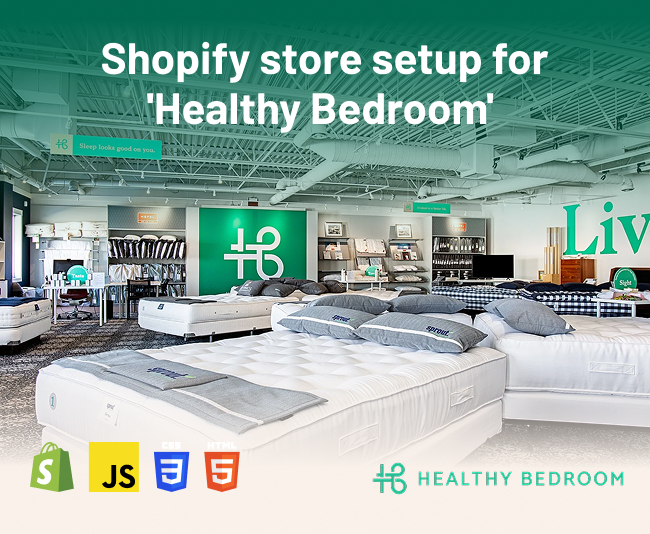 Shopify store for 'Healthy Bedroom' in Canada