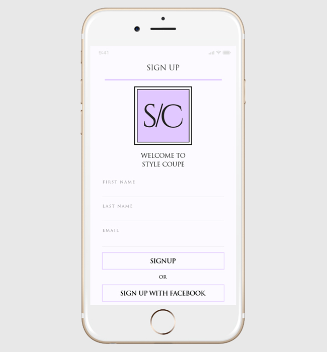 Mobile App Prototype Creation for Fashion Industry in USA - Style Coupe
