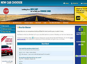  Website for Automotive 'New Car Chooser' Using HTML– Car Comparing Platform