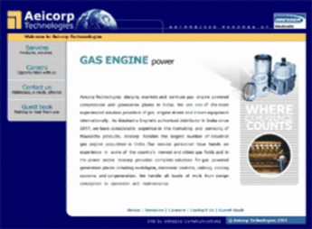  Website for Gas Engine Services Provider 'Aeicorp' Using HTML