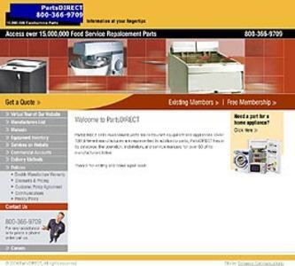  Website Development for Selling Commercial Kitchen Parts - PartsDirect