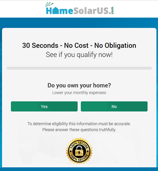 Redesigning an Existing Form Widget for Solar Power Industry - HomeSolarUS