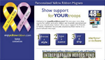  HTML Website for Retail 'MyYellowRibbon' – Personalized Printed Ribbon