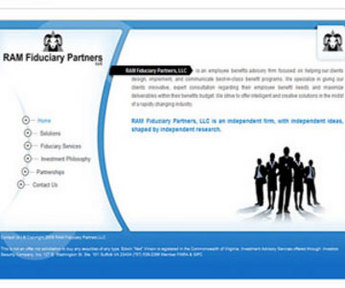 HTML Website for Finance 'Ram Fiduciary Partners' - Mutual Fund Broker