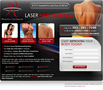  HTML Website for Healthcare 'Renewal Colorado' - Laser Hair Removal