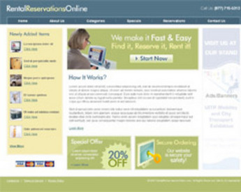  HTML Website for Online Rental Reservations Services Provider