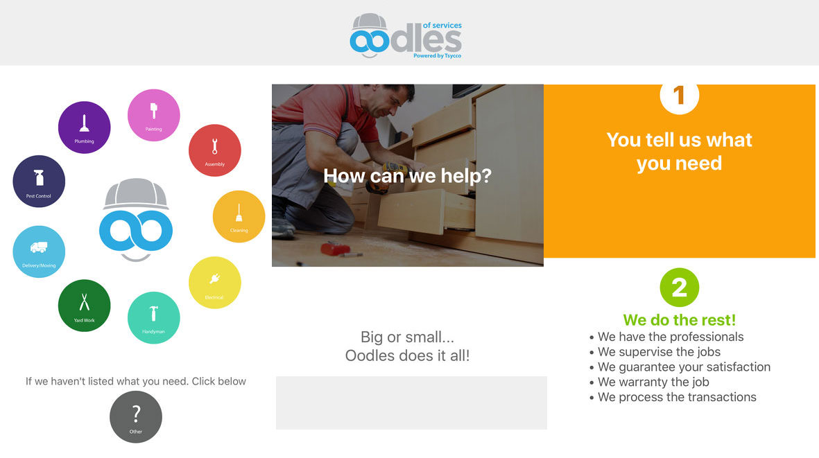  iPhone Mobile App for House Cleaning Service Provider 'oodles'