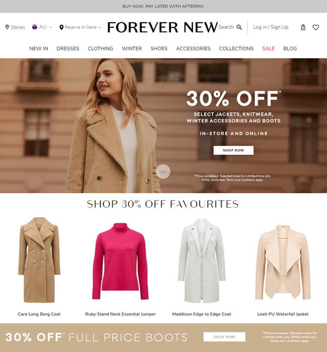 Magento Website Development for an Australian Clothing Store - Forever New-  Portfolio SynapseIndia