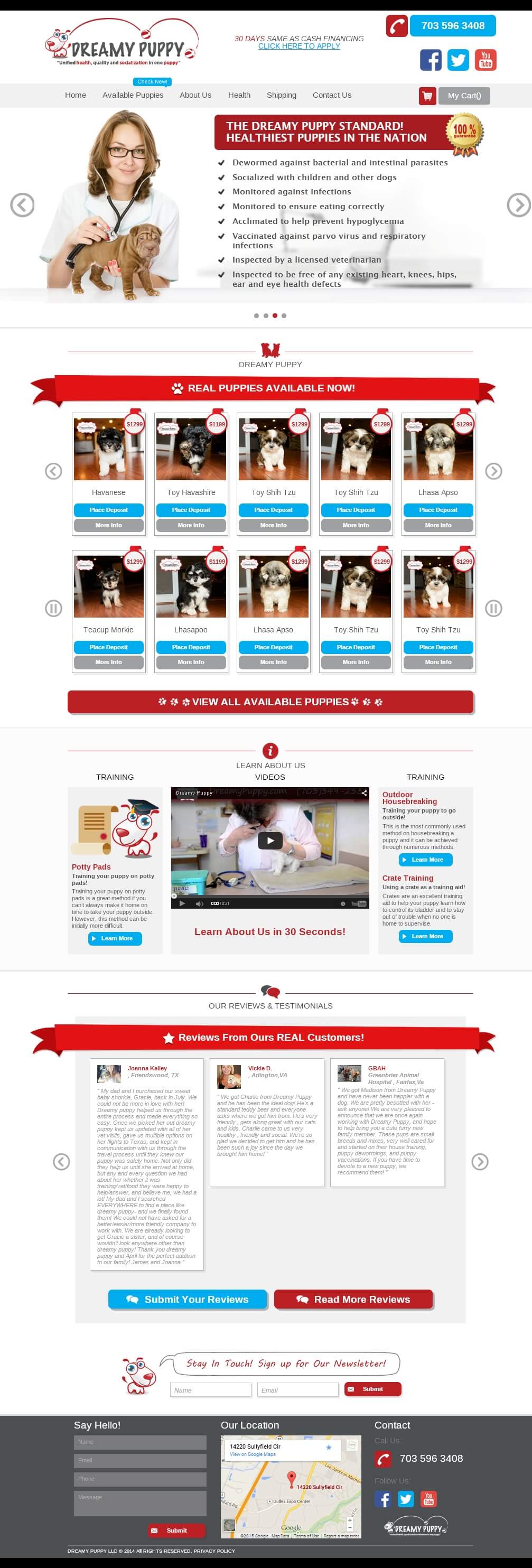  Dreamypuppy - A Magento Based website for Selling  Puppies
