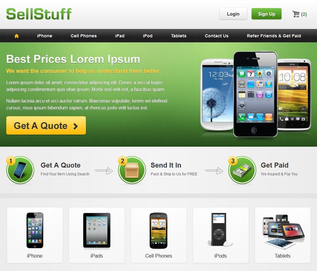  Website for Consumer 'SellStuff' Using PHP - Online Reselling Platform